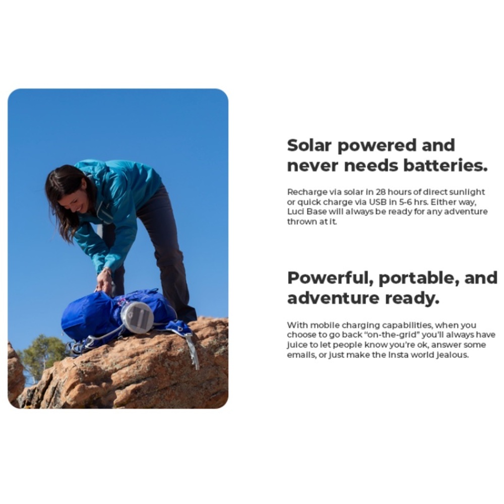 MPOWERD Luci Base: All-in-One Solar Inflatable Light + Phone Charger - Picture 10 of 13